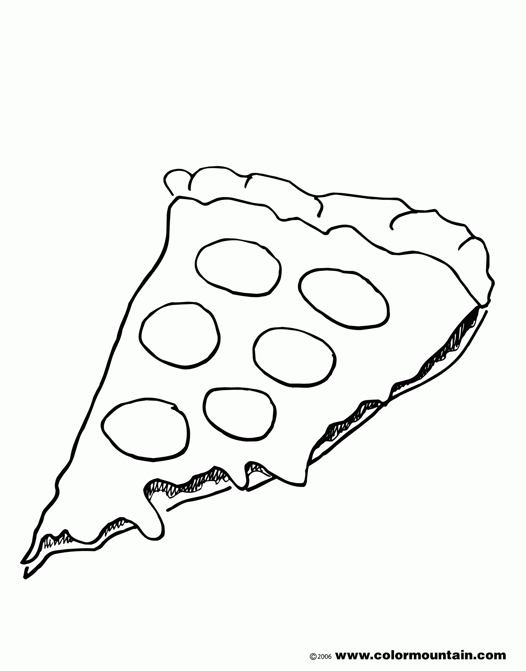 Plansa de colorat cu Pizza 6 29